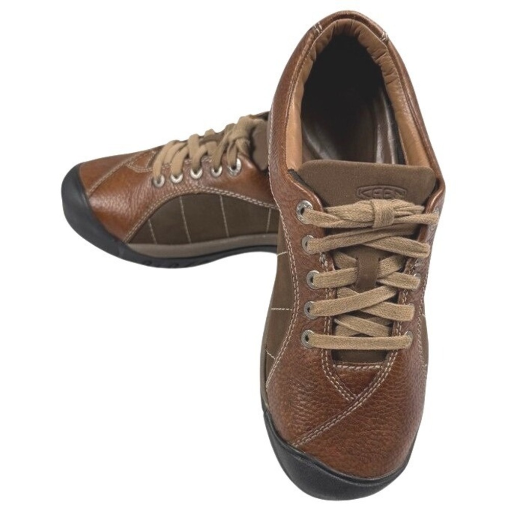 Keen Presidio Brown Leather Walking Shoes Low Top Oxford Womens 7.5